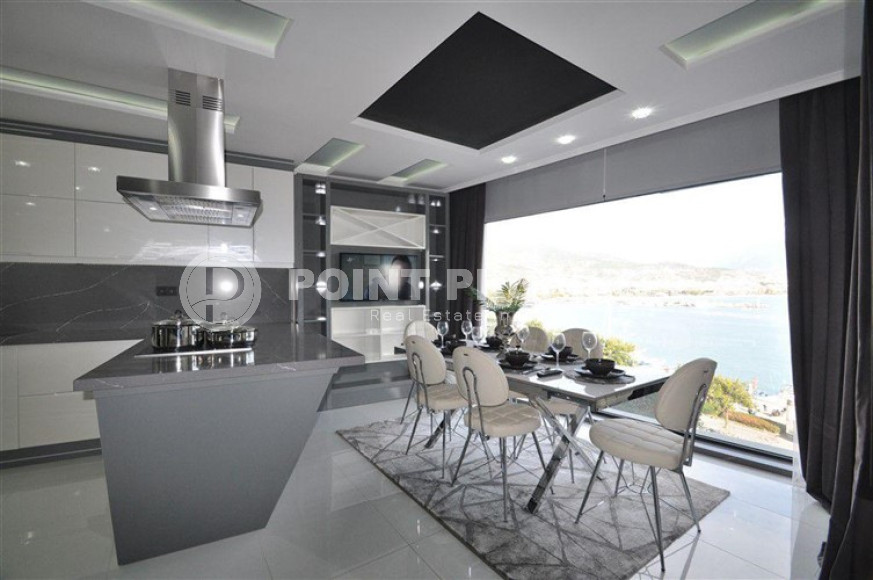 Фешенебельная квартира с тремя спальнями, 150м², с видом на Аланийский залив и порт Алании-id-2039-фото-9