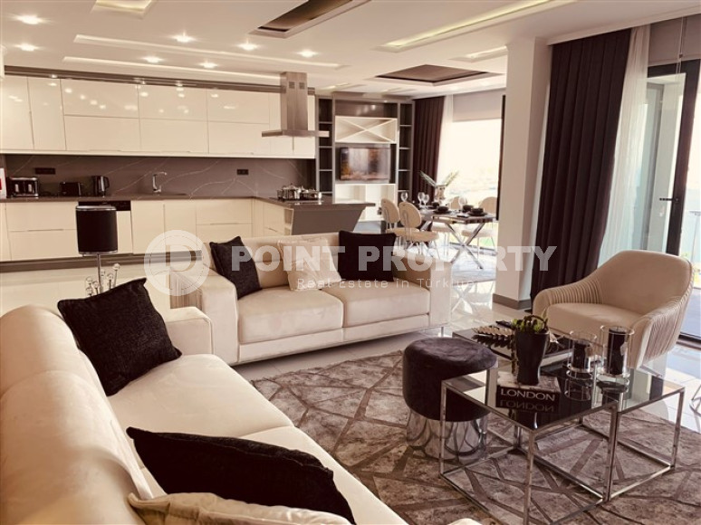 Фешенебельная квартира с тремя спальнями, 150м², с видом на Аланийский залив и порт Алании-id-2039-фото-11