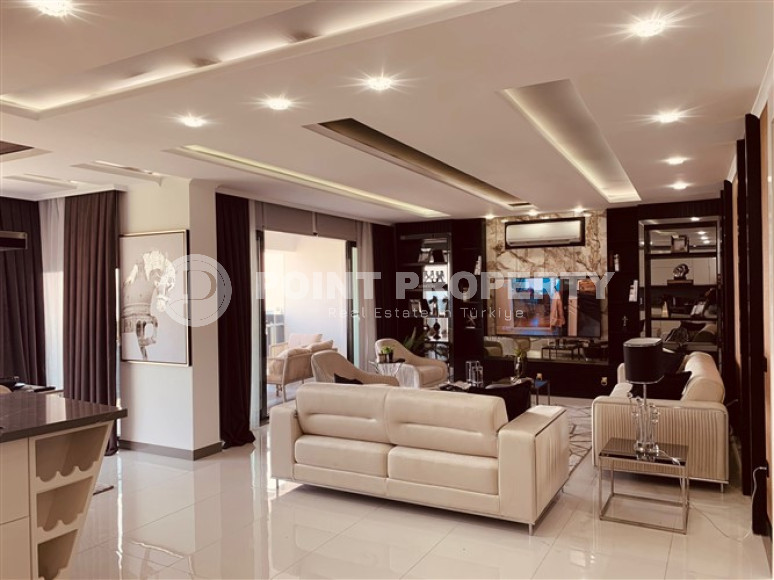 Фешенебельная квартира с тремя спальнями, 150м², с видом на Аланийский залив и порт Алании-id-2039-фото-12