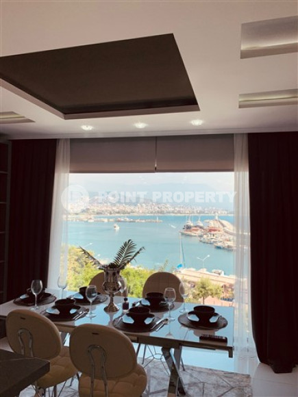 Фешенебельная квартира с тремя спальнями, 150м², с видом на Аланийский залив и порт Алании-id-2039-фото-14