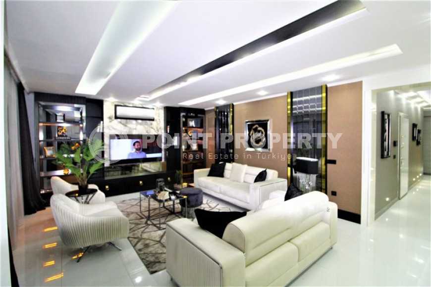 Фешенебельная квартира с тремя спальнями, 150м², с видом на Аланийский залив и порт Алании-id-2039-фото-16