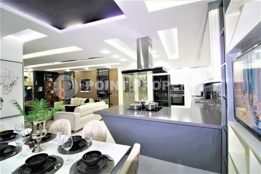 Фешенебельная квартира с тремя спальнями, 150м², с видом на Аланийский залив и порт Алании-id-2039-фото-17