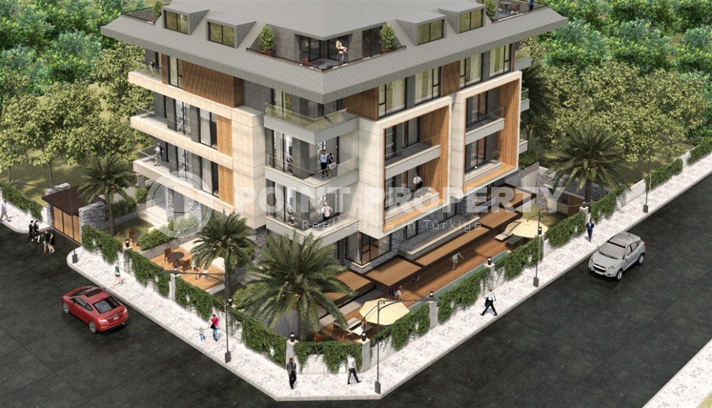 Latest apartments 1+1 layout with private garden in the European region of Oba, 10 minutes to the sea-id-1153-photo-8