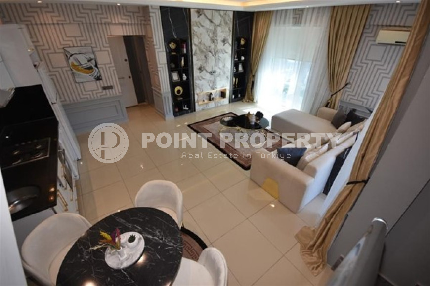 Двухуровневая квартира 2+1, 120м², в комплексе с инфраструктурой в 350м от пляжа Клеопатры, Алания-id-2052-фото-6