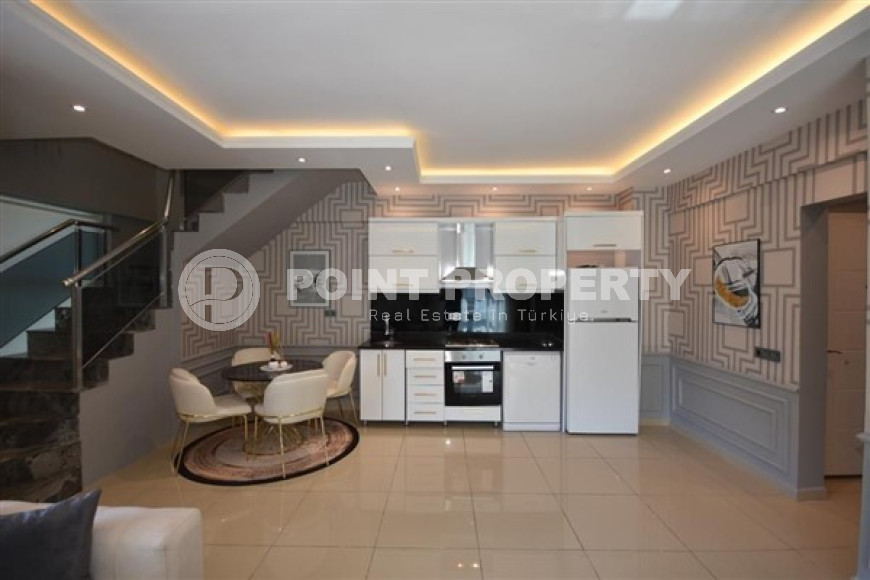 Двухуровневая квартира 2+1, 120м², в комплексе с инфраструктурой в 350м от пляжа Клеопатры, Алания-id-2052-фото-12