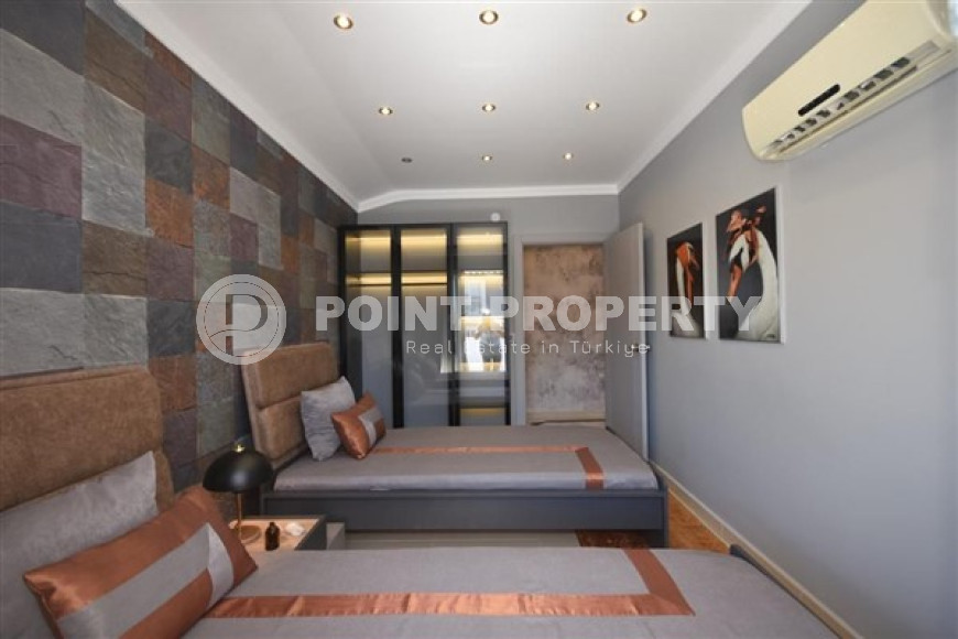 Двухуровневая квартира 2+1, 120м², в комплексе с инфраструктурой в 350м от пляжа Клеопатры, Алания-id-2052-фото-21