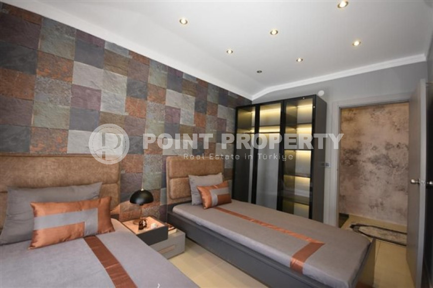 Двухуровневая квартира 2+1, 120м², в комплексе с инфраструктурой в 350м от пляжа Клеопатры, Алания-id-2052-фото-23