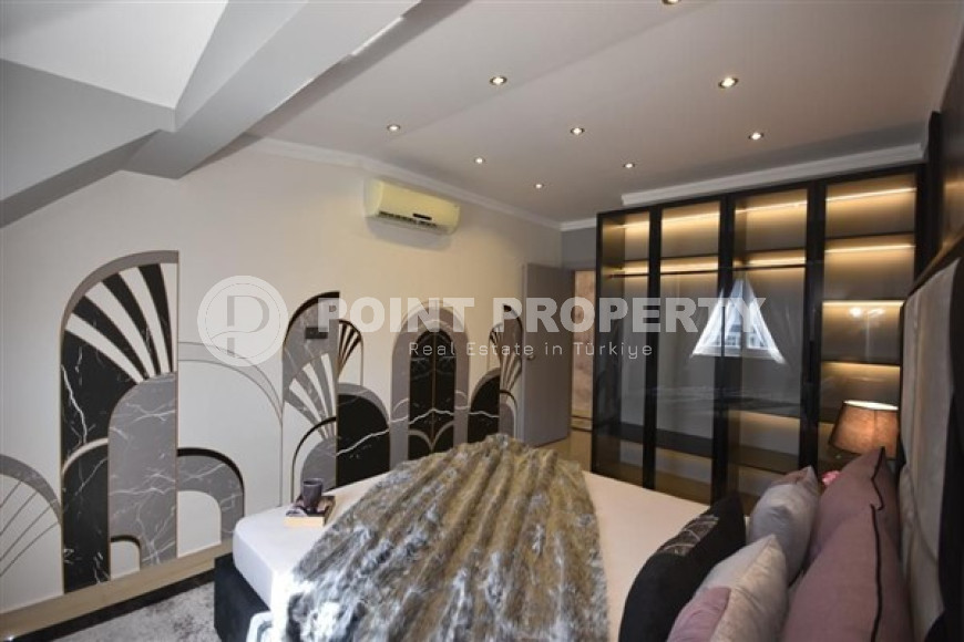 Двухуровневая квартира 2+1, 120м², в комплексе с инфраструктурой в 350м от пляжа Клеопатры, Алания-id-2052-фото-24