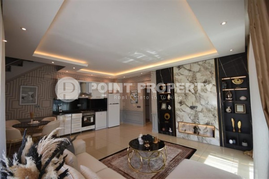 Двухуровневая квартира 2+1, 120м², в комплексе с инфраструктурой в 350м от пляжа Клеопатры, Алания-id-2052-фото-25