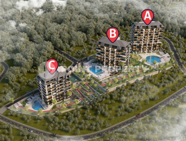 Apartments 1+1, 65m² in a premium complex under construction, in Avsallar, Alanya-id-2053-photo-2