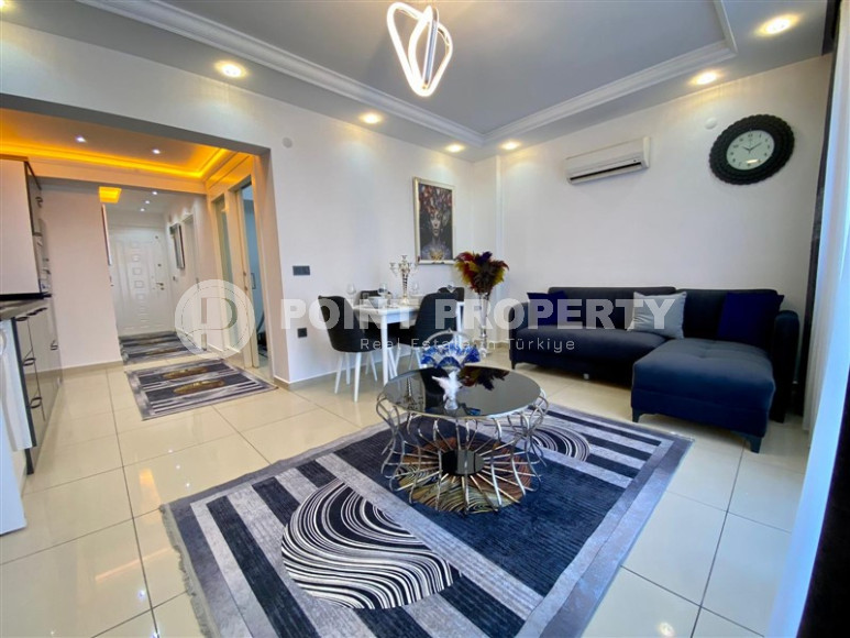 3-room apartment with furniture and appliances in the center of Alanya, Cleopatra. 80 sq.m.-id-1157-photo-4