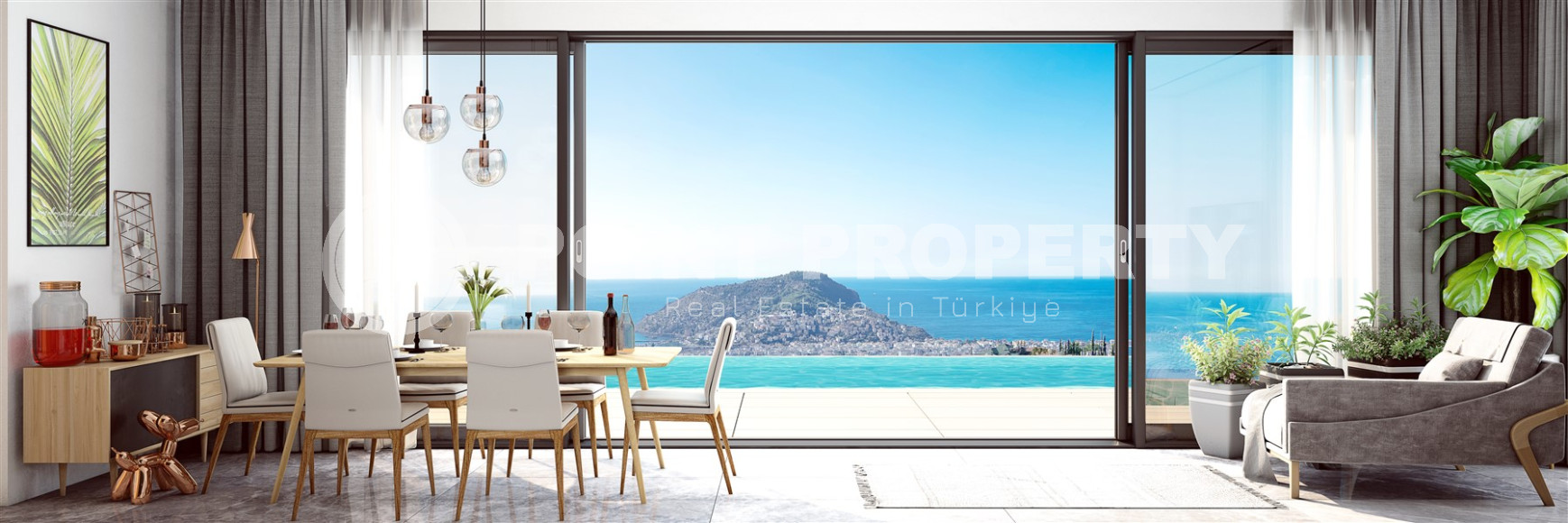 4+1 premium villas 660-680 m2 with panoramic views of the sea and the fortress. Alanya, Center-id-1014-photo-15