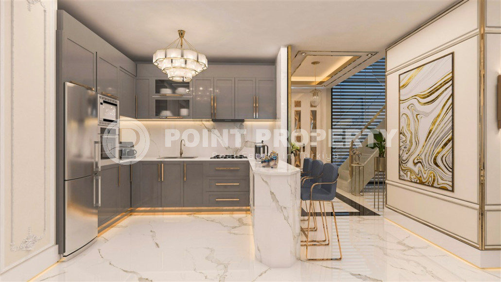 Современные виллы в районе Тепе, личный бассейн и сад. 670 м2.-id-1158-фото-4