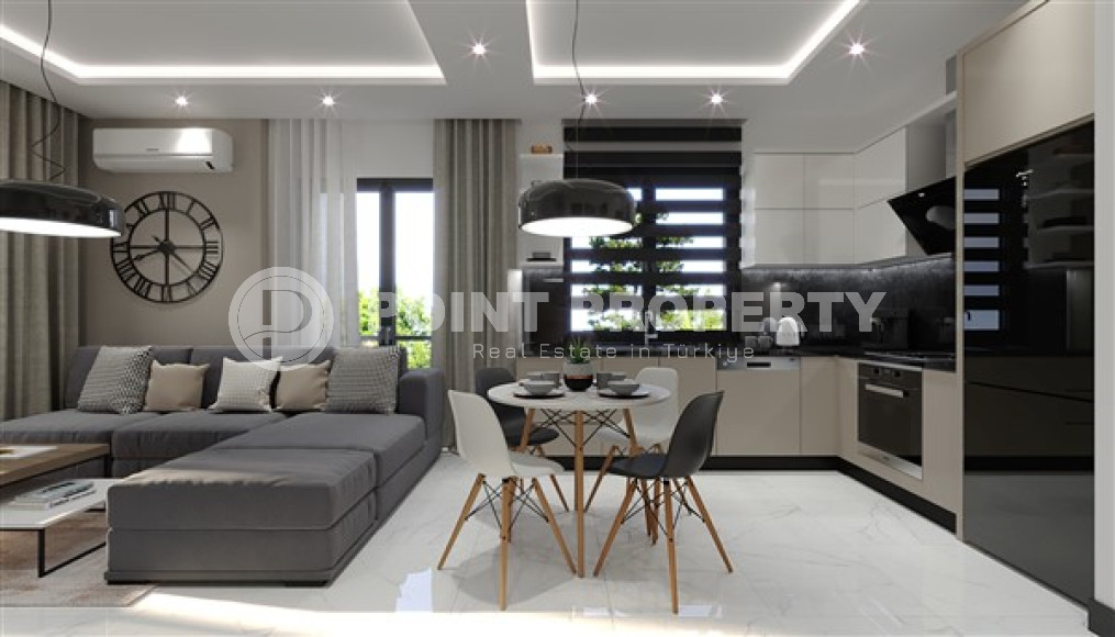 Двухкомнатная квартира, 55м², в комплексе на этапе строительства в центре Алании, 150м от пляжа Кейкубат-id-2087-фото-11