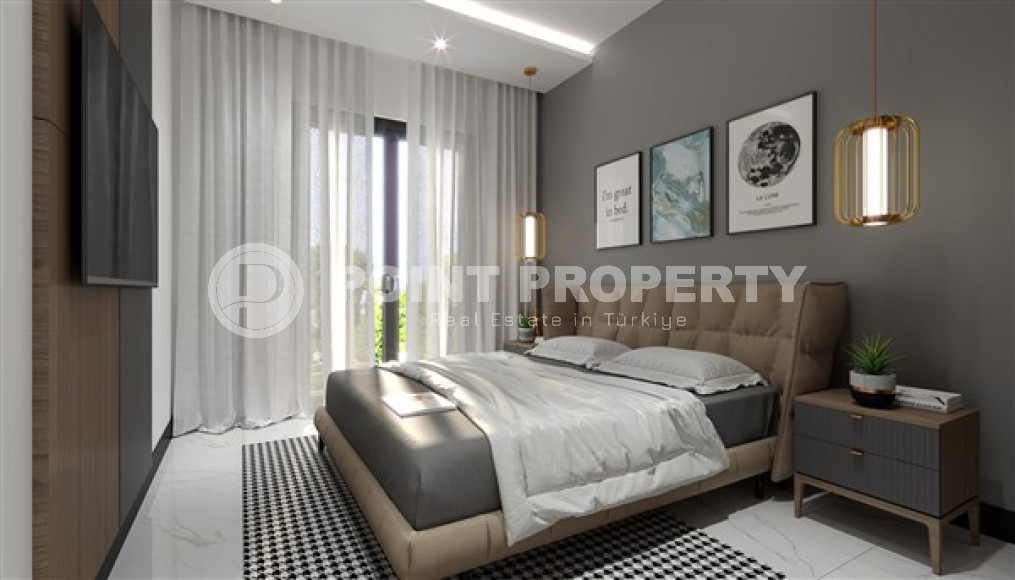 Двухкомнатная квартира, 55м², в комплексе на этапе строительства в центре Алании, 150м от пляжа Кейкубат-id-2087-фото-13