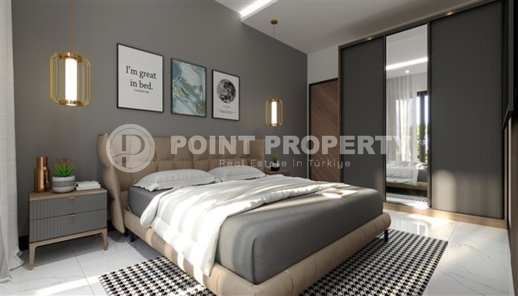 Двухкомнатная квартира, 55м², в комплексе на этапе строительства в центре Алании, 150м от пляжа Кейкубат-id-2087-фото-14