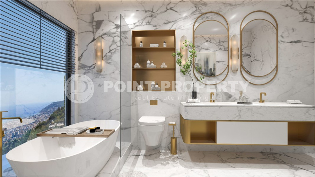 Современные виллы в районе Тепе, личный бассейн и сад. 670 м2.-id-1158-фото-17