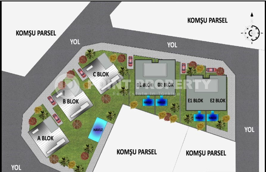 Modern villas in the Tepe area, private pool and garden. 670 m2.-id-1158-photo-26