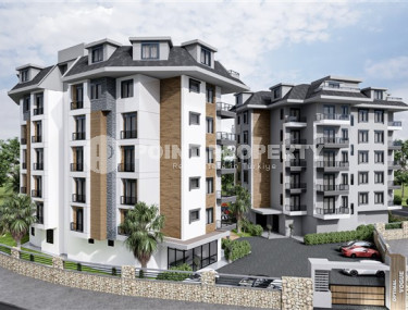 Квартиры разных планировок, 62-135м², в строящемся комплексе, в 550м от моря в районе Тосмур, Алания-id-2096-фото-4