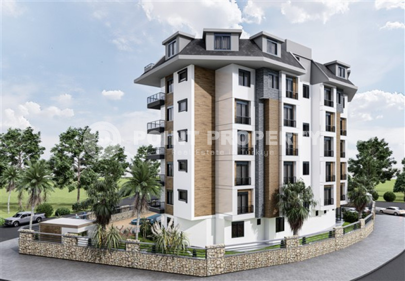 Apartments of different layouts, 62-135m², in a complex under construction, 550m from the sea in the Tosmur area, Alanya-id-2096-photo-5