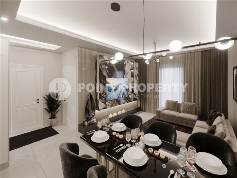 Apartments of different layouts, 62-135m², in a complex under construction, 550m from the sea in the Tosmur area, Alanya-id-2096-photo-19