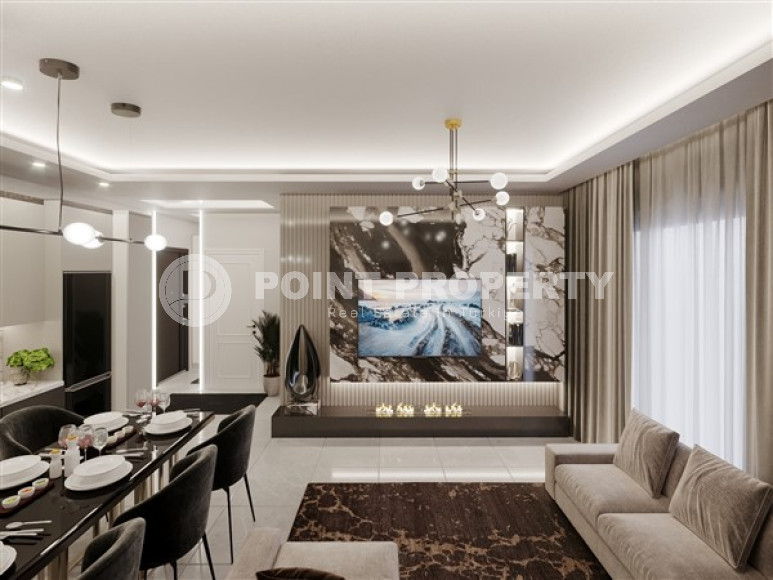 Apartments of different layouts, 62-135m², in a complex under construction, 550m from the sea in the Tosmur area, Alanya-id-2096-photo-21