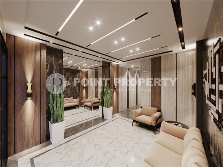 Apartments of different layouts, 62-135m², in a complex under construction, 550m from the sea in the Tosmur area, Alanya-id-2096-photo-34