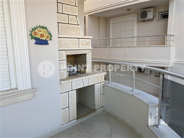 Квартира с двумя спальнями, 110м², в резиденции с бассейном в центре Алании, в 1200м от моря-id-2107-фото-24