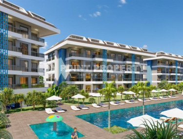 Новая квартира с одной спальней в строящемся элитном комплексе в 300 метрах от моря в районе Кестель-id-1163-фото-3