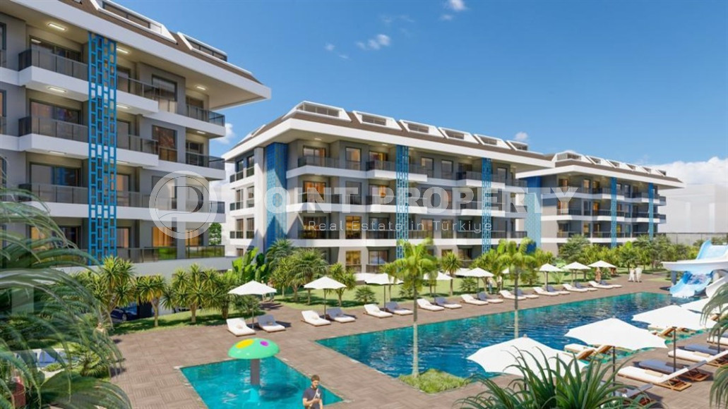 Новая квартира с одной спальней в строящемся элитном комплексе в 300 метрах от моря в районе Кестель-id-1163-фото-3