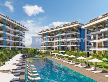 Новая квартира с одной спальней в строящемся элитном комплексе в 300 метрах от моря в районе Кестель-id-1163-фото-5