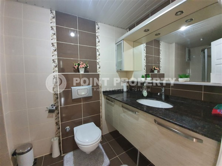 Трехкомнатная квартира, 110м², в уютной резиденции с бассейном, в центре Алании-id-2116-фото-12