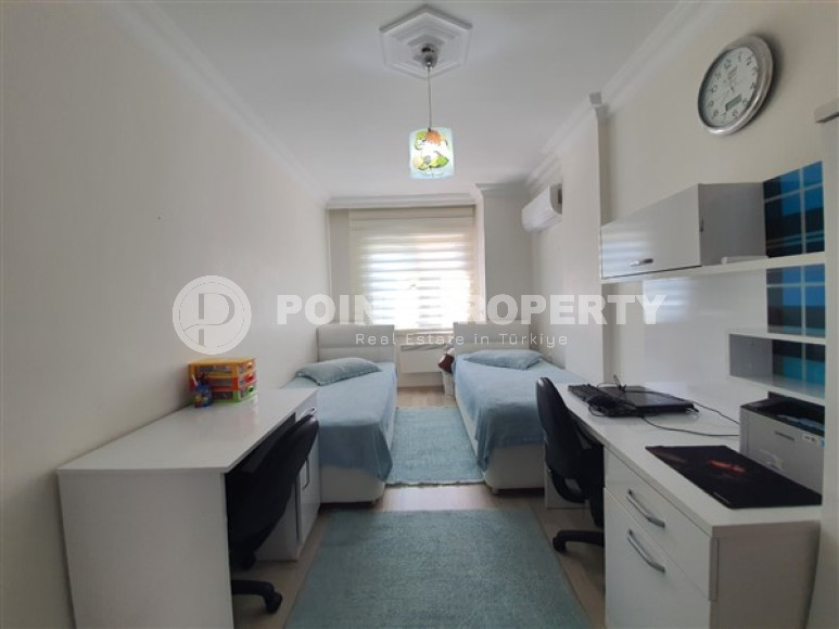 Трехкомнатная квартира, 110м², в уютной резиденции с бассейном, в центре Алании-id-2116-фото-15