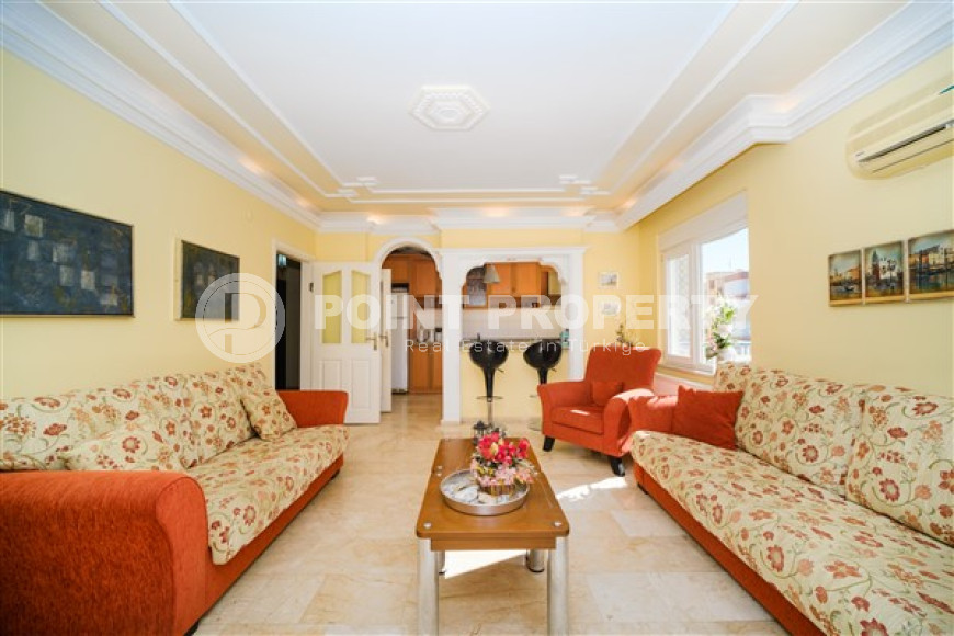 Квартира с двумя спальнями, 110м², в самом сердце Алании в комплексе с бассейном-id-2118-фото-4