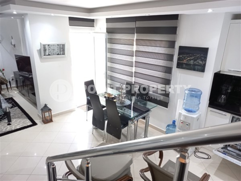Elegant three bedroom penthouse, 140m², in Lower Oba, Alanya, in a complex with a swimming pool-id-2124-photo-7