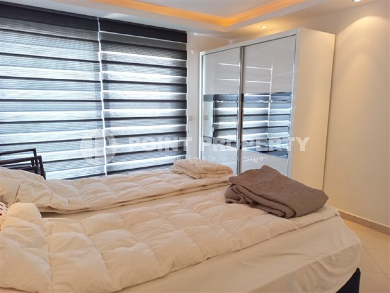 Elegant three bedroom penthouse, 140m², in Lower Oba, Alanya, in a complex with a swimming pool-id-2124-photo-12