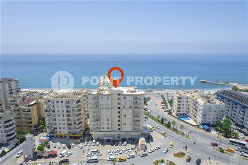 Готовая к проживанию, трехкомнатная квартира, 120м², на первой береговой линии в районе Тосмур, Алания-id-2131-фото-2