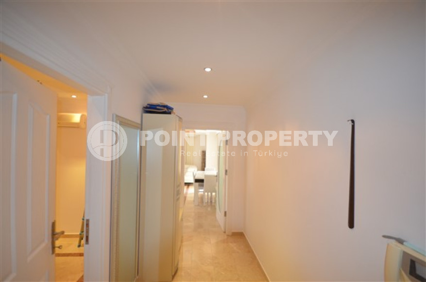 Готовая к проживанию, трехкомнатная квартира, 120м², на первой береговой линии в районе Тосмур, Алания-id-2131-фото-13