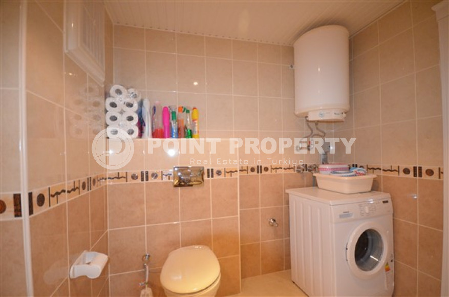 Готовая к проживанию, трехкомнатная квартира, 120м², на первой береговой линии в районе Тосмур, Алания-id-2131-фото-14