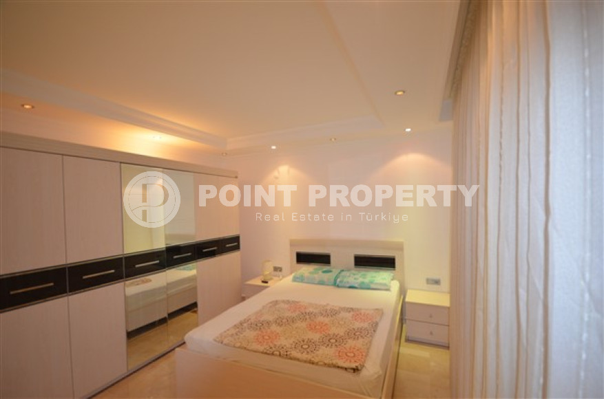 Готовая к проживанию, трехкомнатная квартира, 120м², на первой береговой линии в районе Тосмур, Алания-id-2131-фото-16