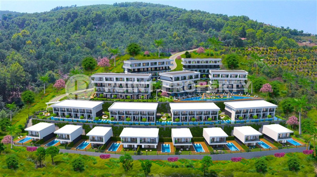 Трехкомнатный дуплекс с выходом в сад, 85м², в элитной резиденции на этапе строительства в Каргыджаке-id-2133-фото-1