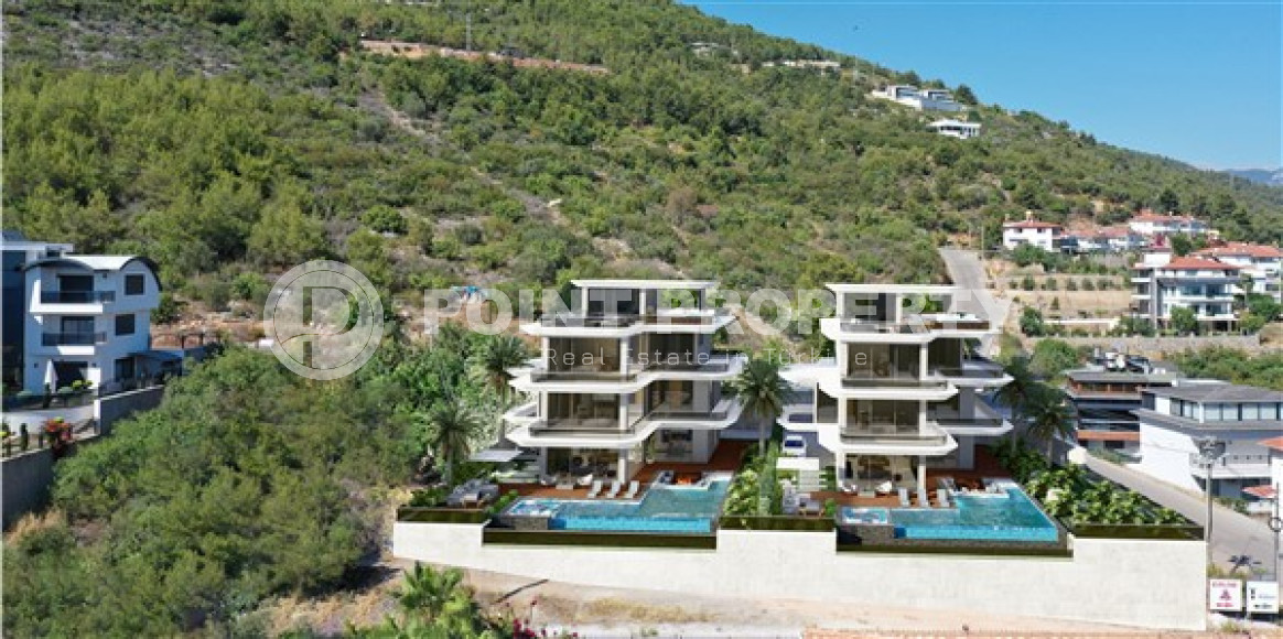 Элитные трехэтажные виллы 5+2, 615м², с инфраструктурой по ценам застройщика в районе Алании – Бекташ.-id-2135-фото-2