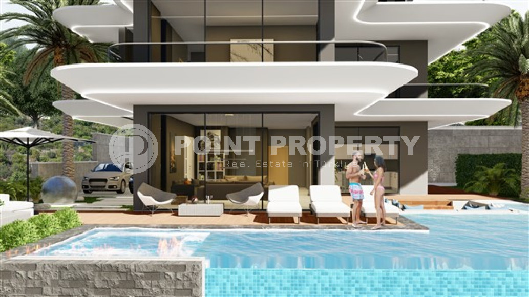 Элитные трехэтажные виллы 5+2, 615м², с инфраструктурой по ценам застройщика в районе Алании – Бекташ.-id-2135-фото-4