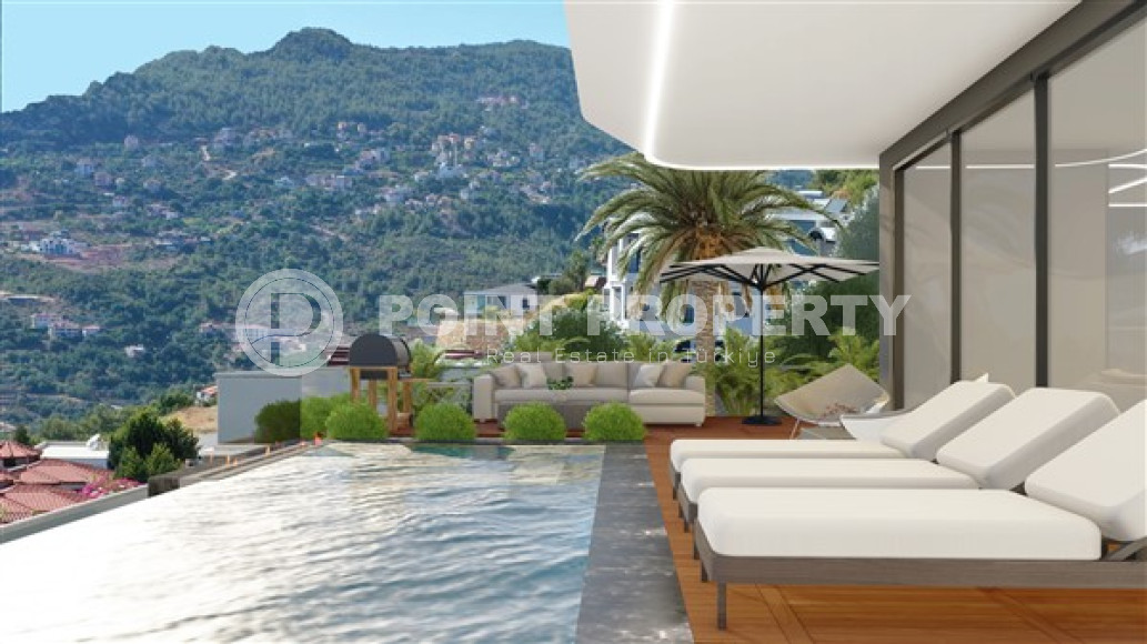 Элитные трехэтажные виллы 5+2, 615м², с инфраструктурой по ценам застройщика в районе Алании – Бекташ.-id-2135-фото-9