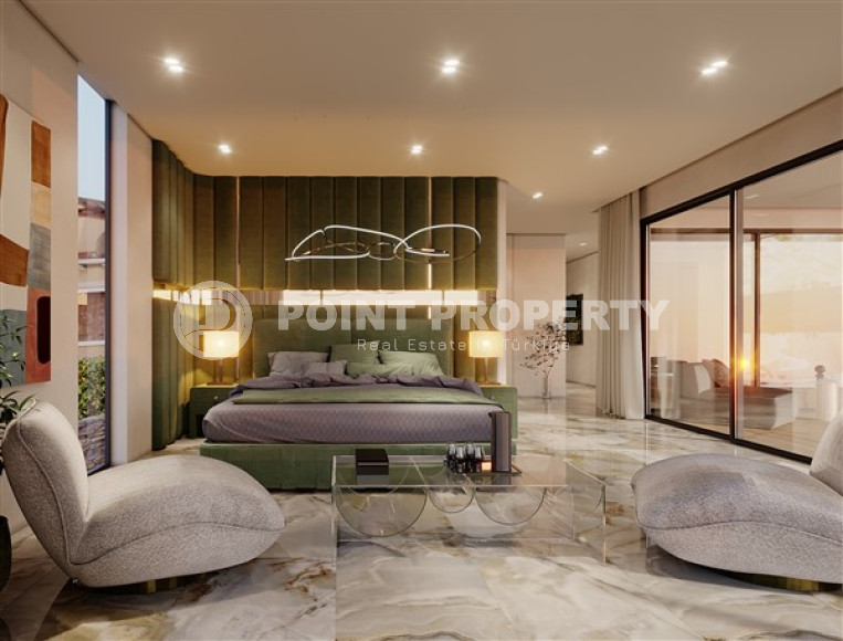 Элитные трехэтажные виллы 5+2, 615м², с инфраструктурой по ценам застройщика в районе Алании – Бекташ.-id-2135-фото-15