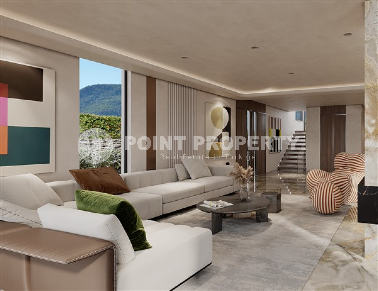 Элитные трехэтажные виллы 5+2, 615м², с инфраструктурой по ценам застройщика в районе Алании – Бекташ.-id-2135-фото-32