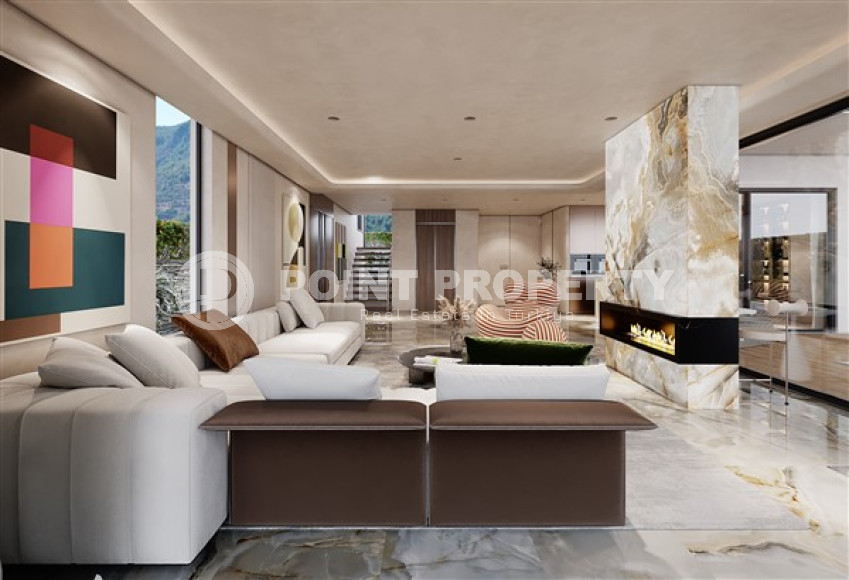 Элитные трехэтажные виллы 5+2, 615м², с инфраструктурой по ценам застройщика в районе Алании – Бекташ.-id-2135-фото-33