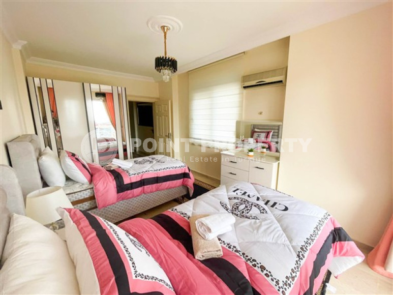 Просторная меблированная трехкомнатная квартира, 130м², в 400м от моря в Махмутларе, Алания-id-2137-фото-13
