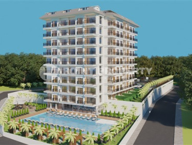 Квартира с одной спальней, 51м², в комплексе на окончательном этапе строительства в Авсалларе, Аланья-id-2147-фото-1