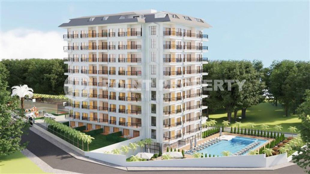 Квартира с одной спальней, 51м², в комплексе на окончательном этапе строительства в Авсалларе, Аланья-id-2147-фото-4